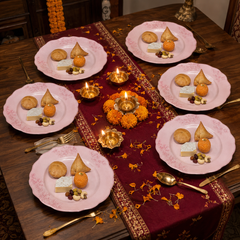 Devnow Hudson Pink Dinner Plate | Elegant Ceramic Dinnerware Plate