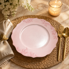 Devnow Hudson Pink Dinner Plate | Elegant Ceramic Dinnerware Plate
