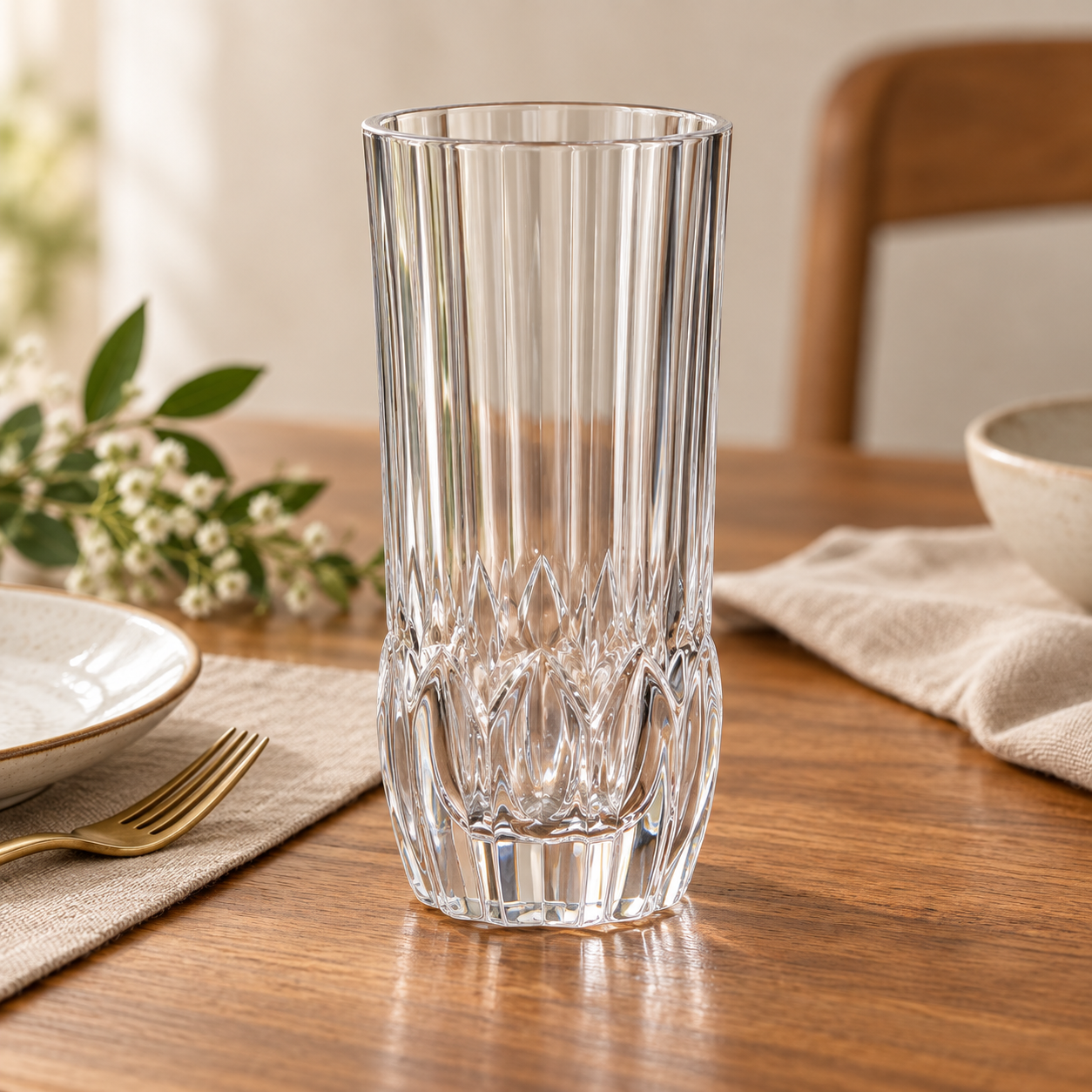 Dublin Santorini 355 Drinking 6 Glasses | Premium Textured Beverage Glass | Elegant Serveware