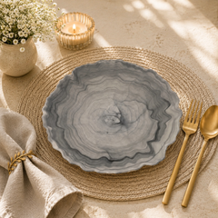 Devnow Albany Grey 6 Plates | Premium Grey Dinnerware Plate | Elegant Tableware