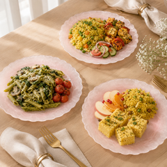 Devnow Albany Pink 6 Plates | Premium Pink Dinnerware Plate | Elegant Tableware