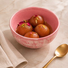 Devnow Hudson Pink Small Bowl – Elegant Floral Tableware Bowl