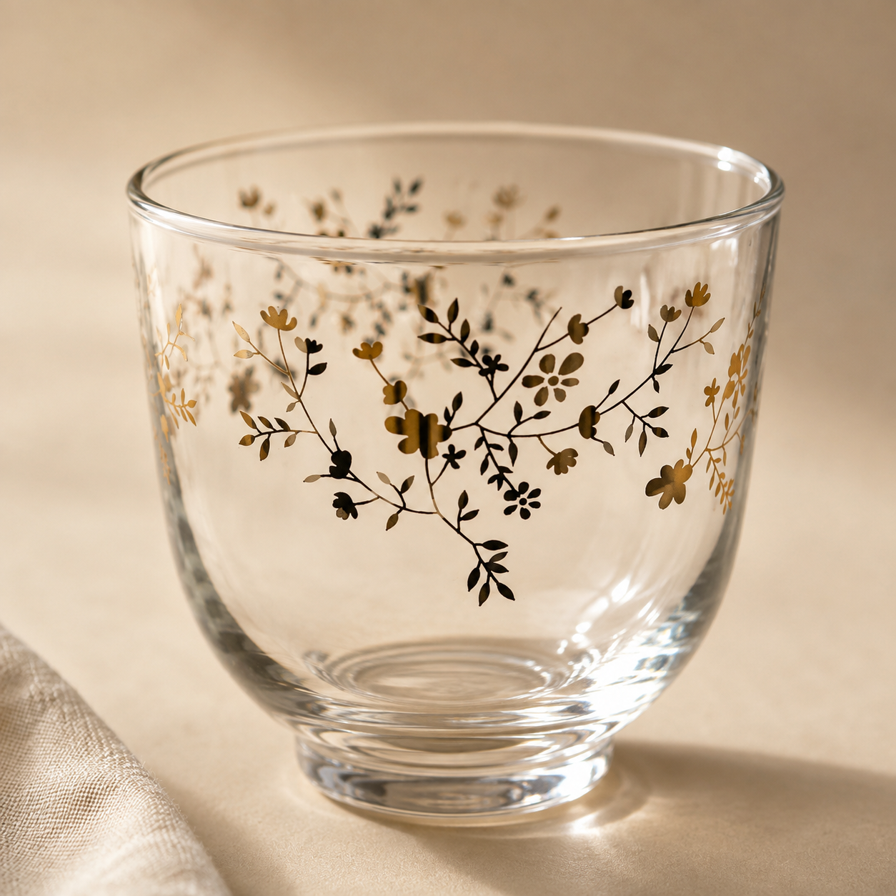 Devnow Mixology Go Tiffany Premium Glass | Floral Beverage & Cocktail Serving Glass