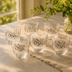 Devnow Mixology Go Tiffany Premium Glass | Floral Beverage & Cocktail Serving Glass