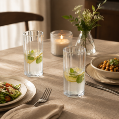 Cello Roma Hexa 330ml 6 Drinking Glasses – Clear Glass Tumbler