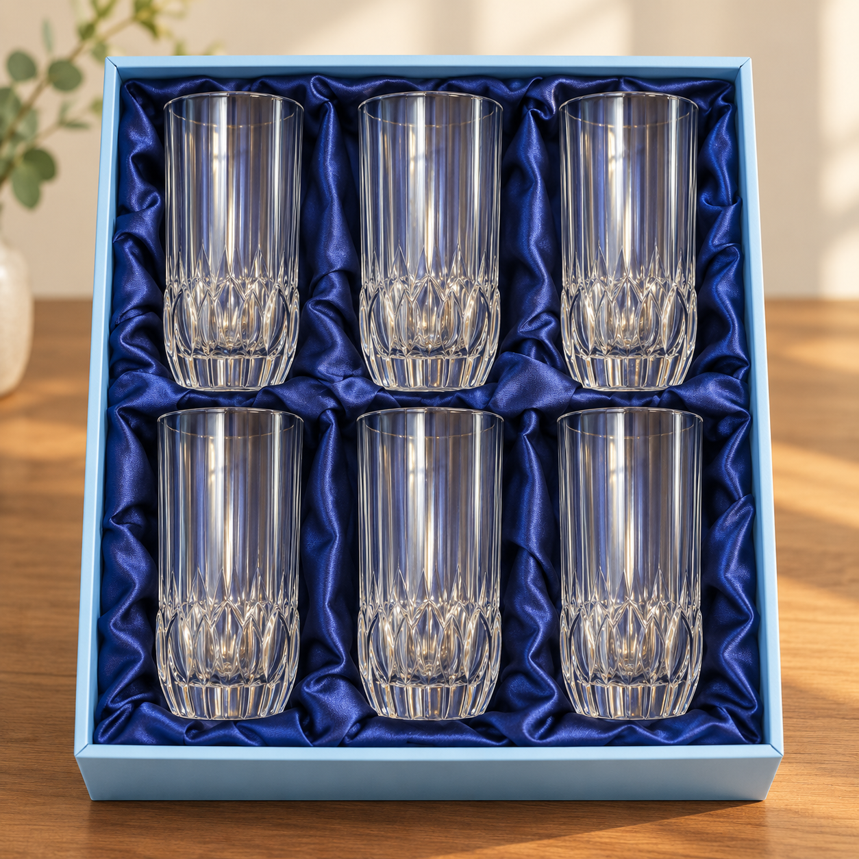 Dublin Santorini 355 Drinking 6 Glasses | Premium Textured Beverage Glass | Elegant Serveware